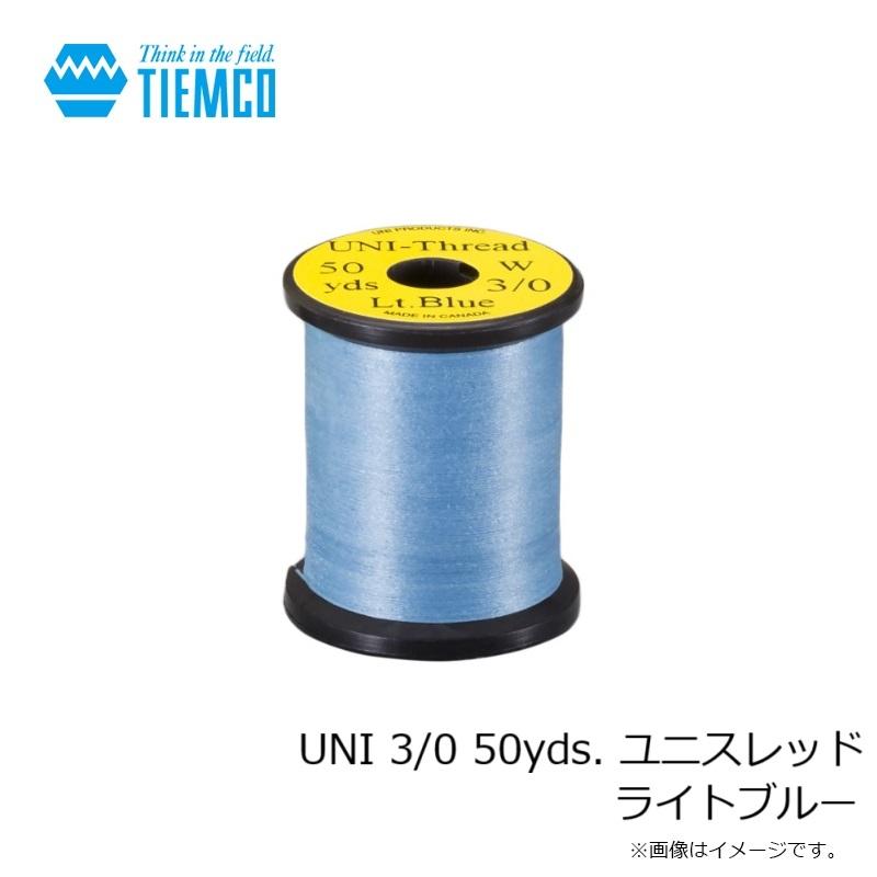 ティムコ UNI 3/0 50yds. ユニスレッド ライトブルー : 釣具のFTO