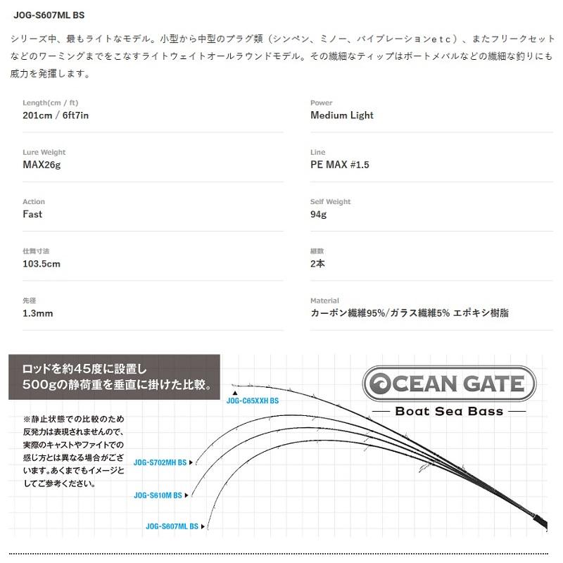 ジャクソン オーシャンゲート ボートシーバス JOG-S607ML BS : 釣具の