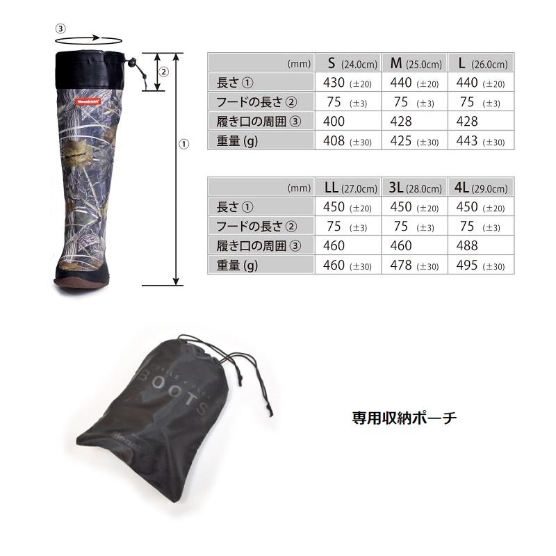 Megabass（メガバス） モバイルフレックスブーツ リアルカモ M(25cm 