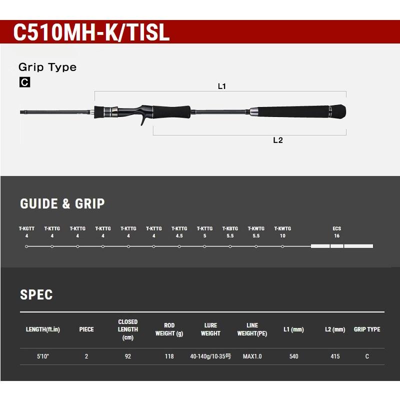 エイテック メタルゾン TZ C510MH-K/TISL : 釣具のFTO ヤフー店 - 通販