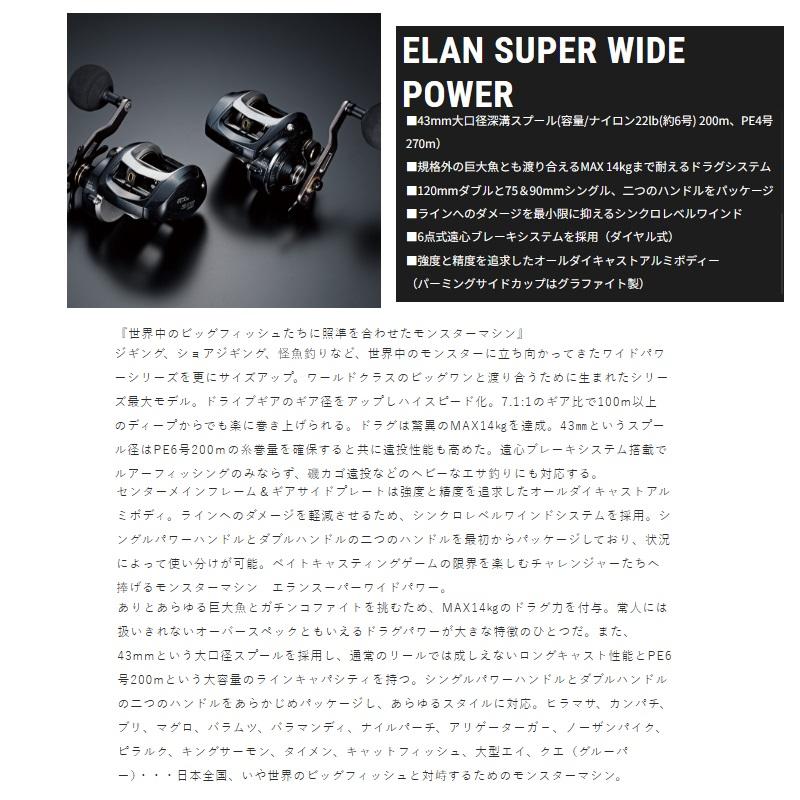 エイテック エランスーパー ワイドパワー 81BR / ベイト リール 右巻