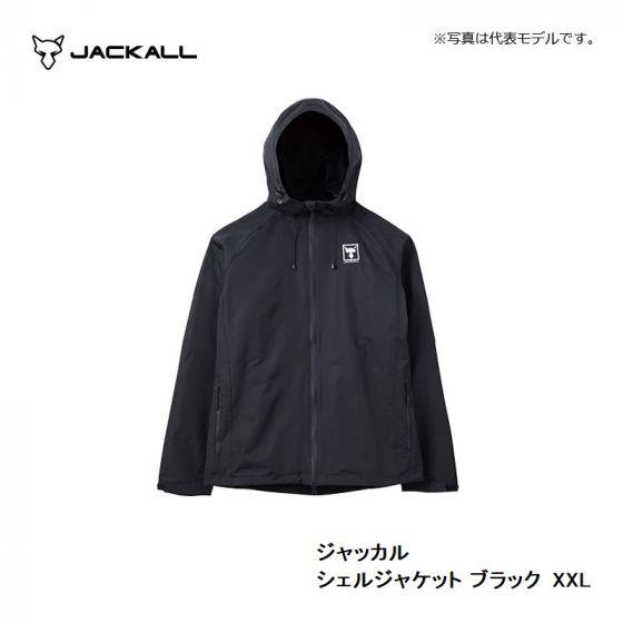 JACKALL(ジャッカル) シェルジャケット XXLサイズ ブラック JACKALL