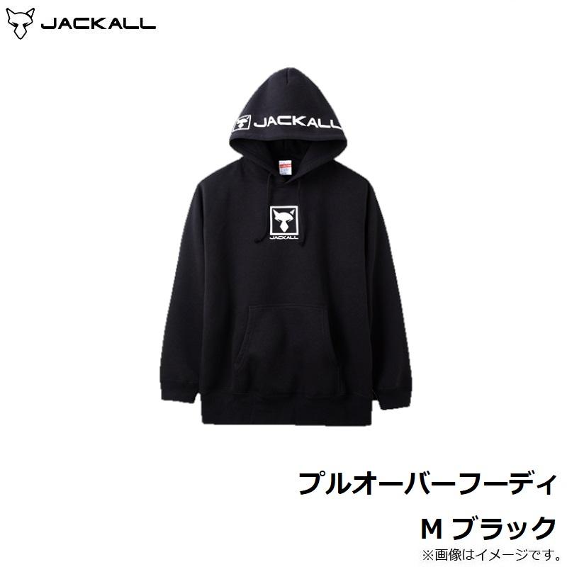ジャッカル プルオーバーフーディビッグロゴ ブラック M