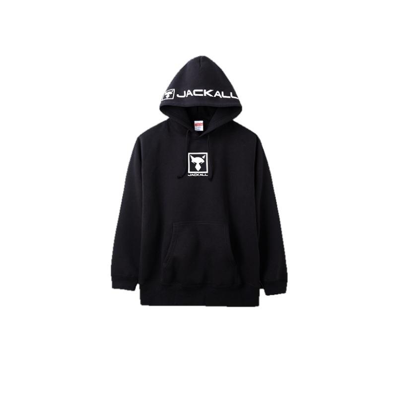 JACKALL ジャッカル プルオーバーフーディ L ブラック : 釣具の