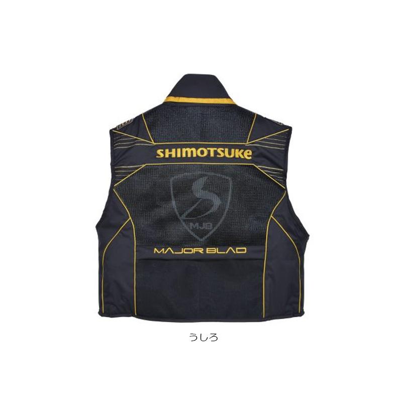 シモツケMJB SMV-340CW フィッシングベスト LLブラック/オレンジ