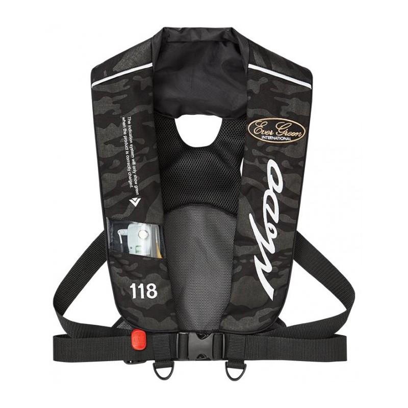 エバーグリーン　インフレータブルジャケット　タイプ５　【ＥＧブラックカモ】　新品 EverGreen エバーグリーン EGインフレータブルジャケット タイプ5