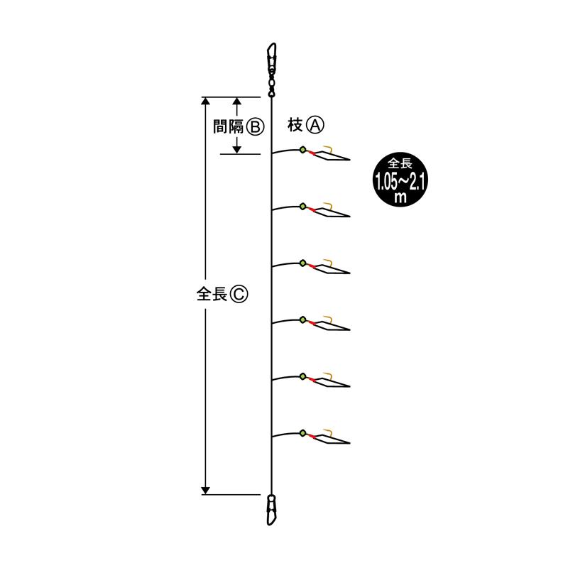 Gamakatsu がまかつ S501 サビキ金袖 6本 8-2 : 釣具のFTO ヤフー店