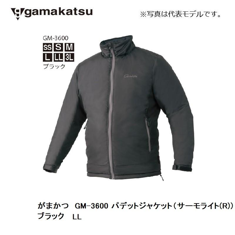 GM-3600 パデットジャケット ブラック Gamakatsu がまかつ GM-3600 パデットジャケット(サーモライト