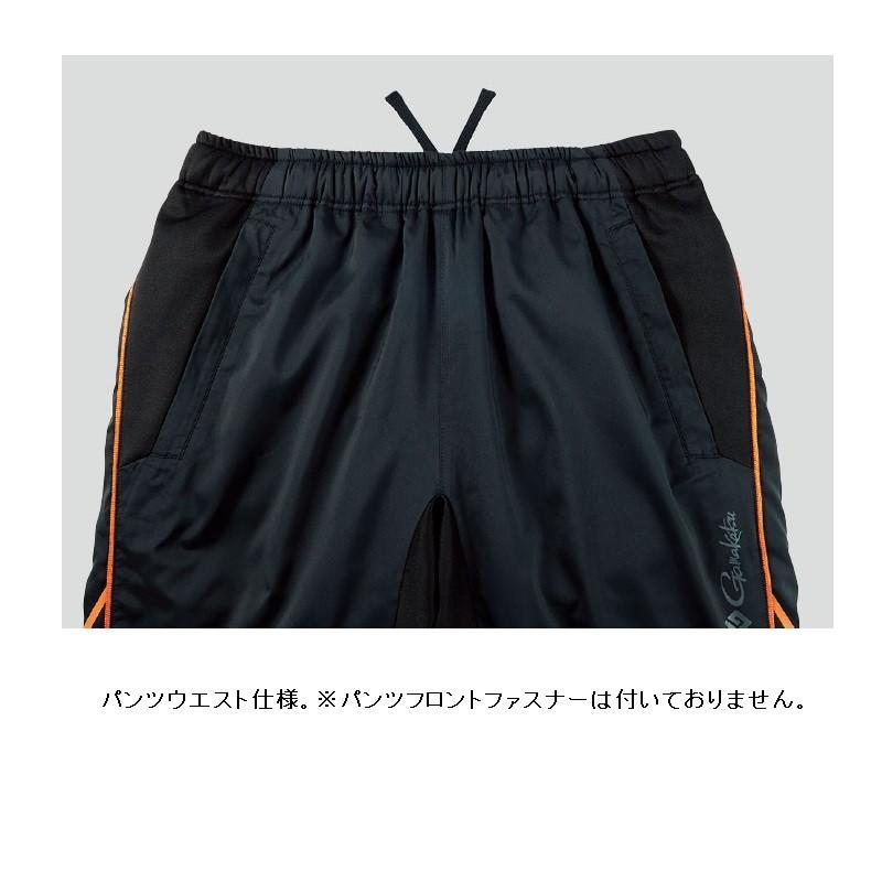 がまかつ　GM-3613 トレーニングウォームスーツ LL ブラックxオレン / 防寒ウェア 上下 セットアップ ジャージ 中着ジ 