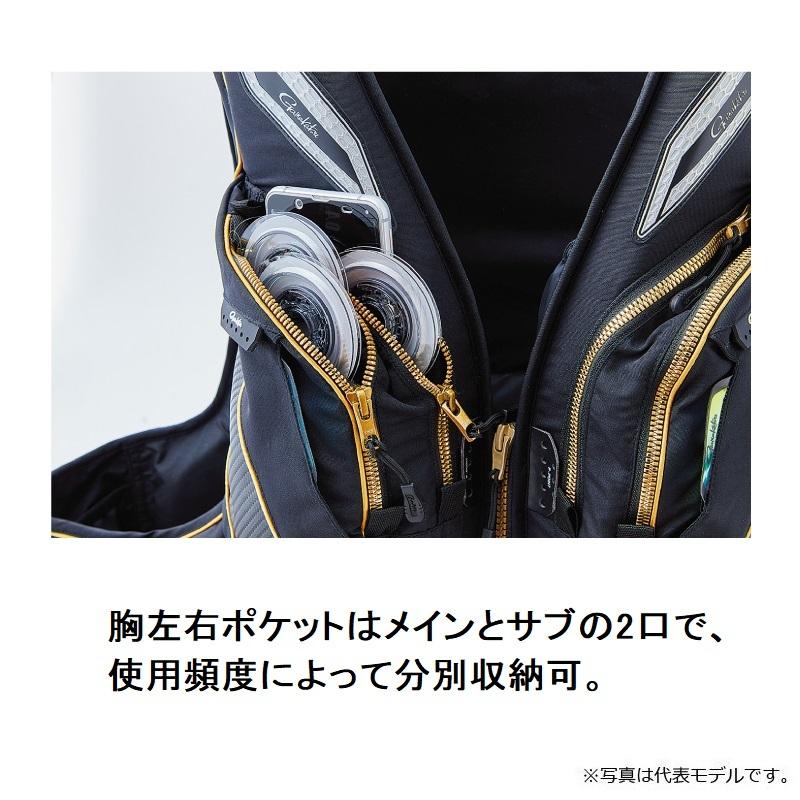 がまかつ GM2192 ウィンドストッパーフローティングベスト S ブラック