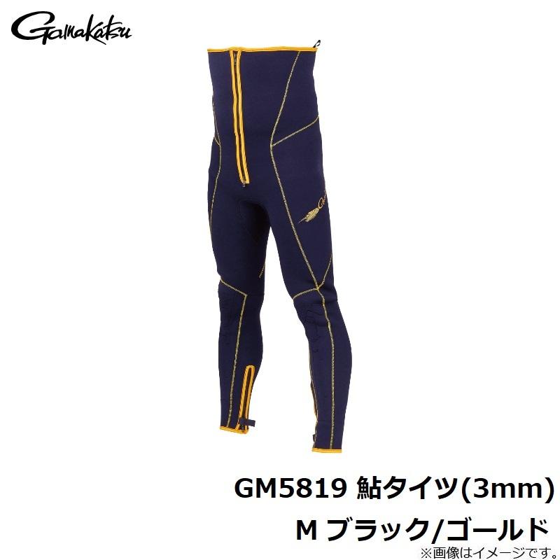 売り出し超特価 がまかつ GM5819 鮎タイツ(3mm) M ブラック/ゴールド