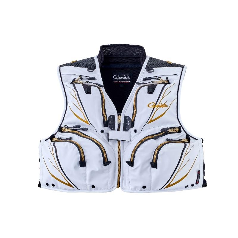 がまかつ GM2328 ショートハーフメッシュベスト M ホワイト　【釣具　釣り具】 がまかつ GM2328 ショートハーフメッシュベスト LL ホワイト : 釣具の