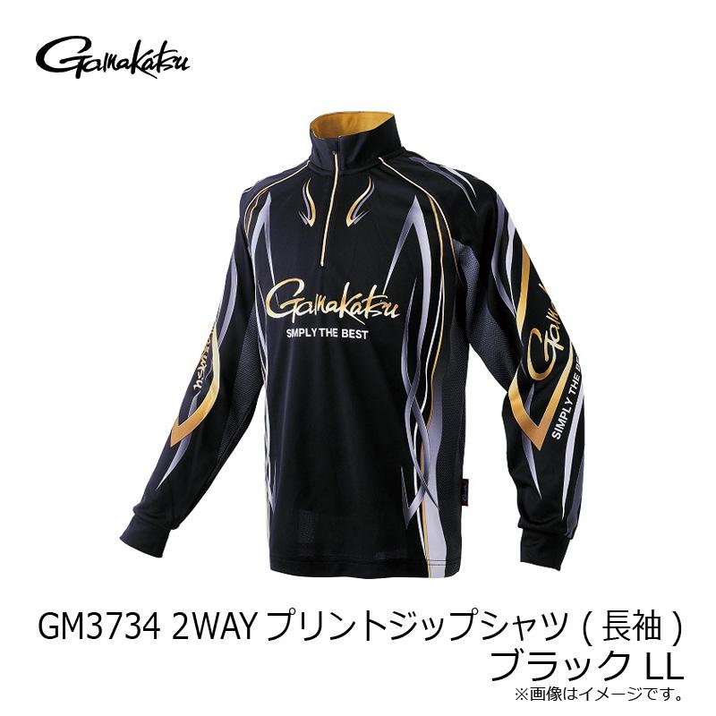 Gamakatsu（がまかつ） GM3734 2WAYプリントジップシャツ (長袖