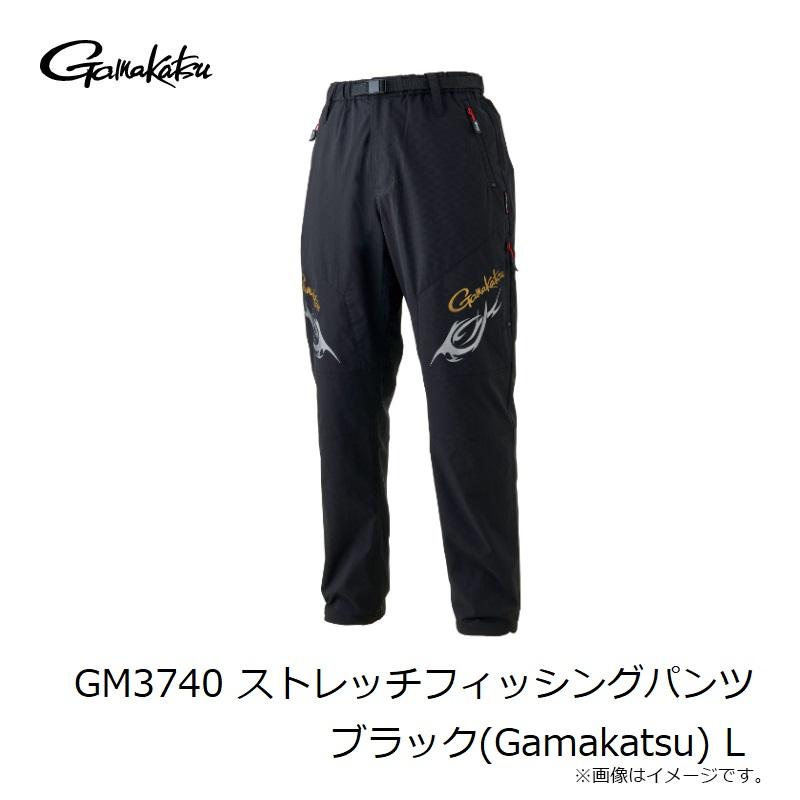 がまかつ　GM3740 ストレッチフィッシングパンツ ブラック(Gamakatsu) L｜yfto2｜07