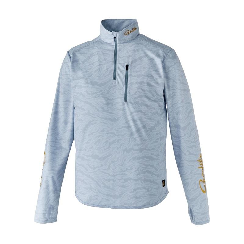 Gamakatsu がまかつ GM3728 NFZジップシャツ ライトグレー L : 釣具の