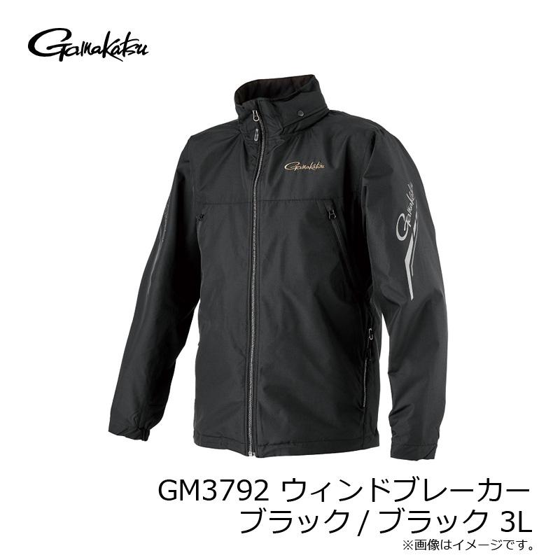 Gamakatsu（がまかつ） GM3792 ウィンドブレーカー ブラック/ブラック