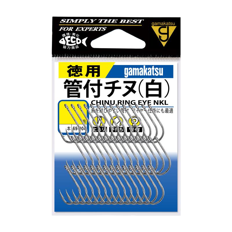 Gamakatsu（がまかつ） 69-004 バラ カン付チヌ(白) 徳用 1号 : 釣具の