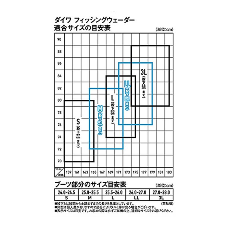 ダイワ　FW-3202R フィッシングウェーダー(ウエストハイ・フェルトソール) スラッシュグレー S｜yfto2｜04