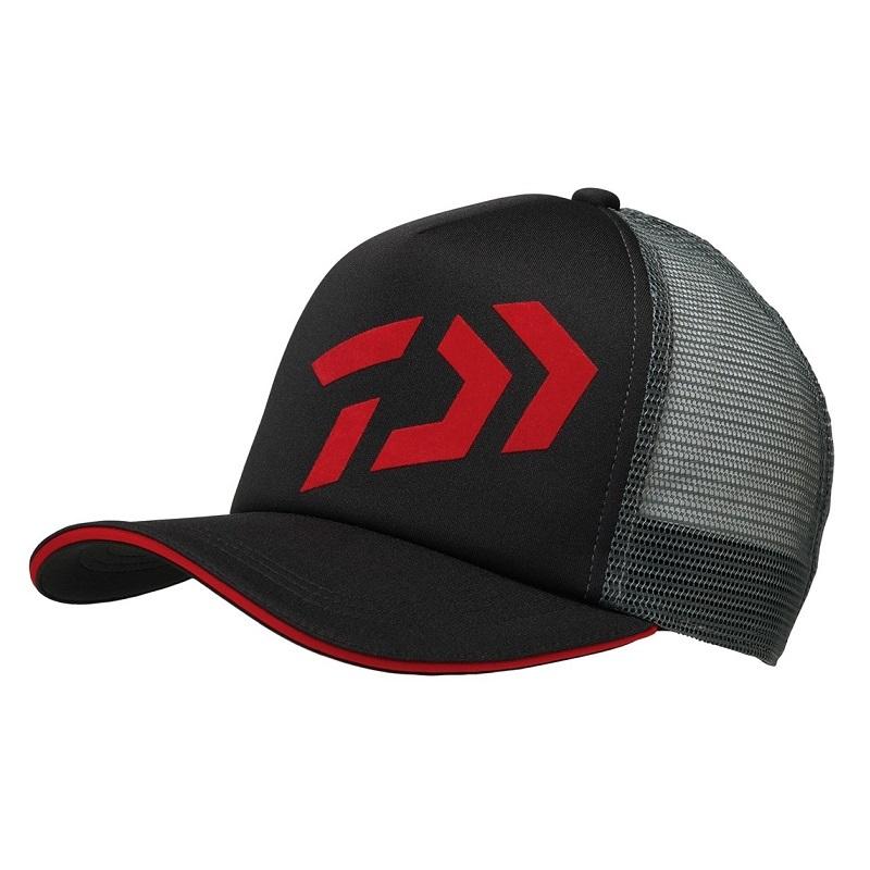 ダイワ DC-6221 ベーシックメッシュキャップ ブラック×レッド フリー