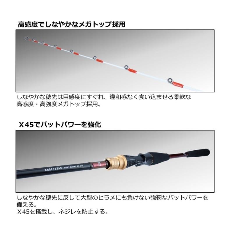 DAIWA（ダイワ） 21アナリスターライトヒラメ MH-245 : 釣具のFTO