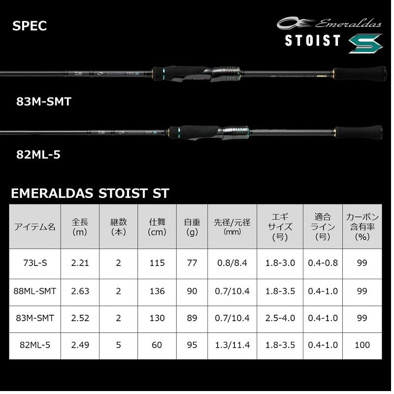 DAIWA（ダイワ） エメラルダス ストイストST 82ML-5 : 釣具のFTO