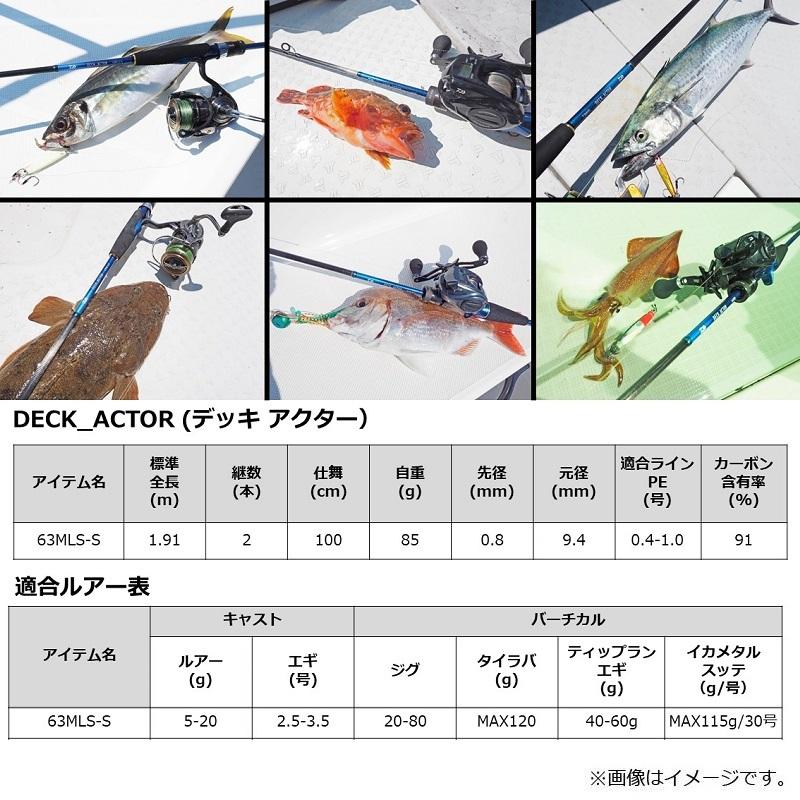 DAIWA（ダイワ） デッキアクター 63MLS-S : 釣具のFTO ヤフー店 - 通販