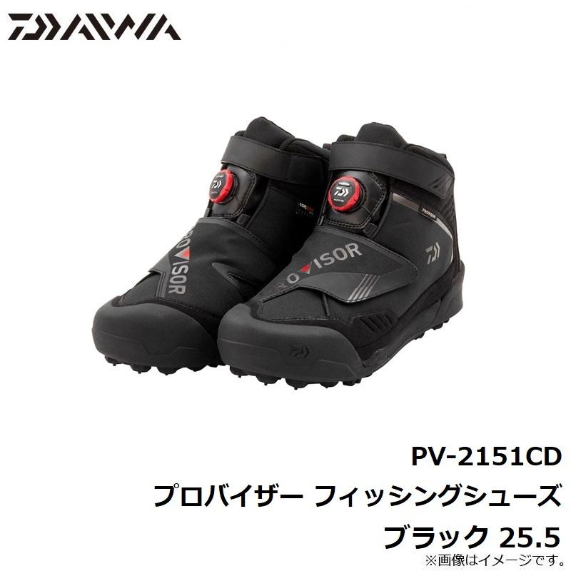 ダイワ PV-2151CD プロバイザーシューズ スパイク ブラック 25.5 ダイワ PV-2151CD プロバイザー フィッシングシューズ ブラック 25.5