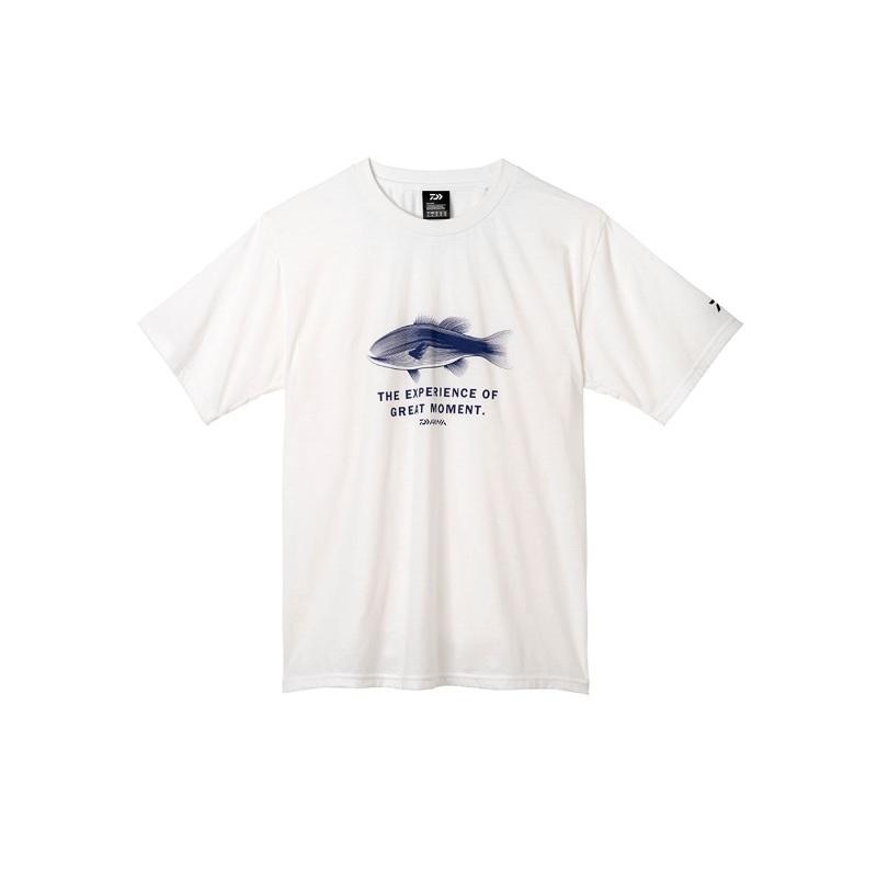 だみ ダイワ DE-6622 グラフィックTシャツ BASS ホワイト L : 釣具の