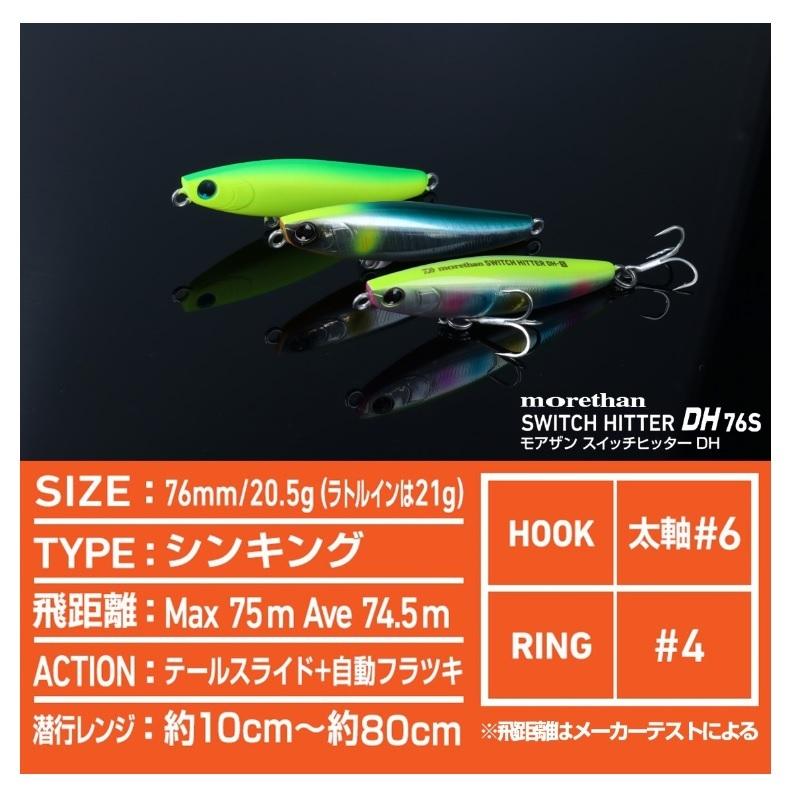 DAIWA（ダイワ） モアザン スイッチヒッターDH 76S アデルレッドヘッド