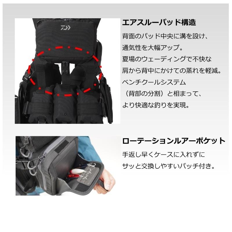 ダイワ DF-6122 ベンチクールゲームベストV ブラウン×グレー フリー