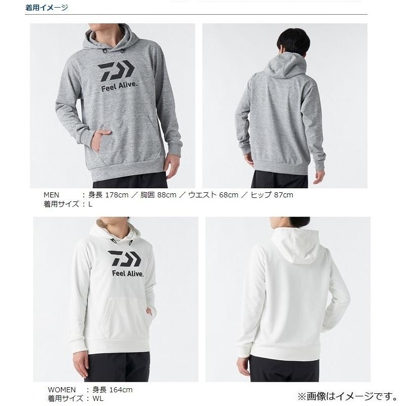 ダイワ DE-8122 ロゴスウェットパーカ フェザーグレー WM : 釣具のFTO