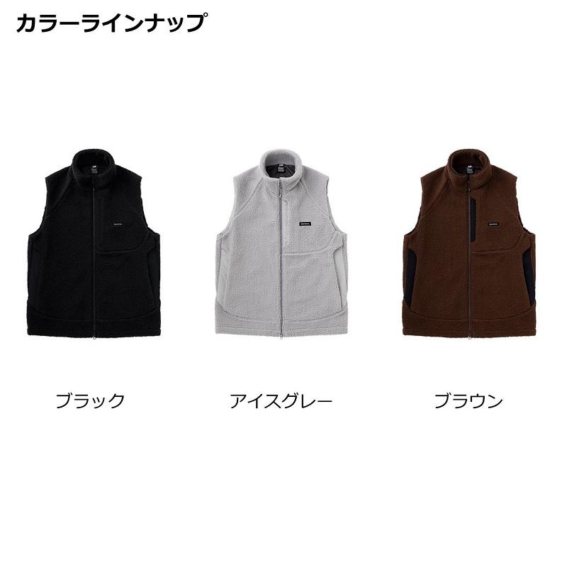 ジャケット・アウター B ダイワ DJ-5822 ボアフリースベスト ブラック XL【在庫限り特価