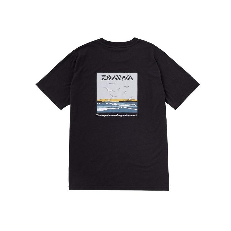 ダイワ DE-6423 グラフィックTシャツ カモメ ブラック XL【夏物