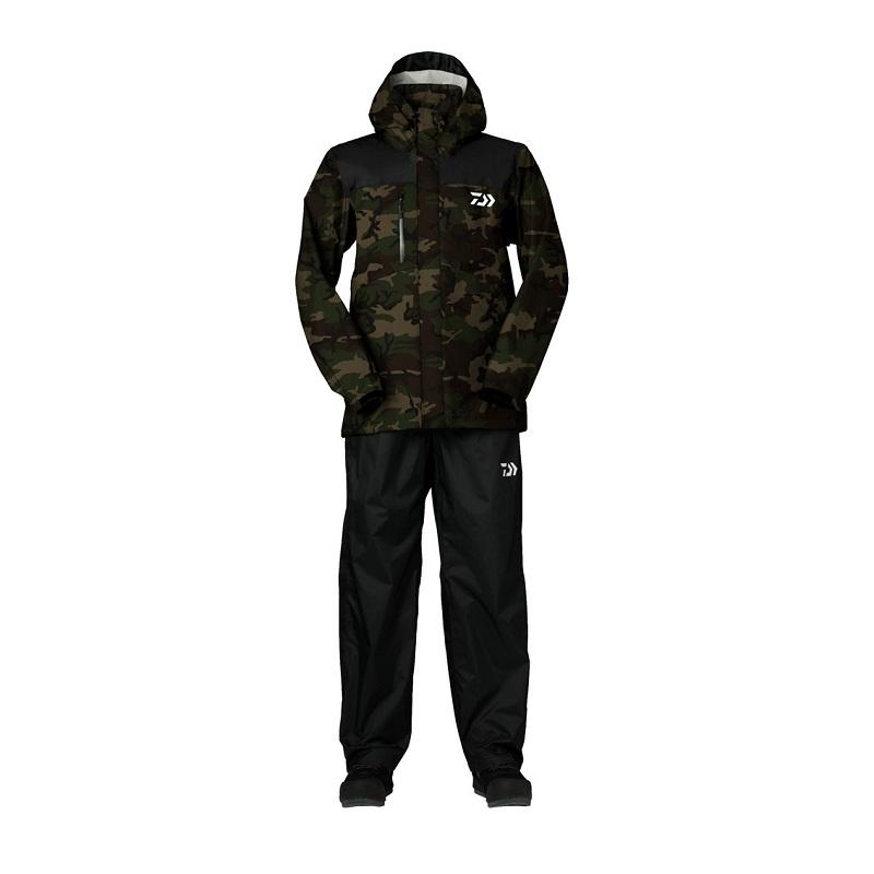 ダイワ レインマックス DR-3823 美品 レインスーツ グリーンカモ DAIWA（ダイワ） DR-3823 レインマックスレインスーツ グリーンカモ XL
