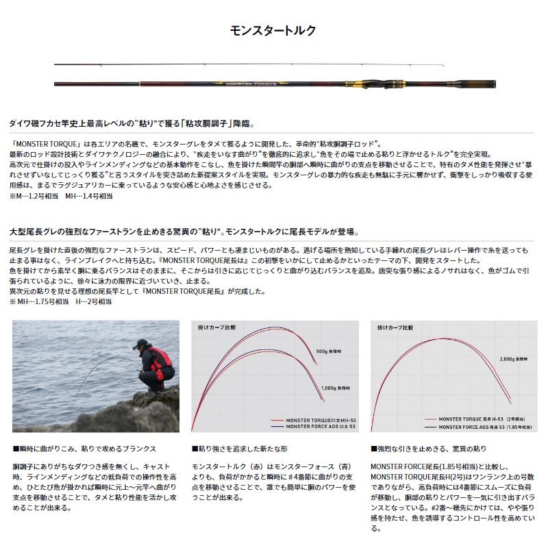 DAIWA（釣り） ダイワ モンスタートルク 尾長MH-50 / 磯 竿 : 釣具の
