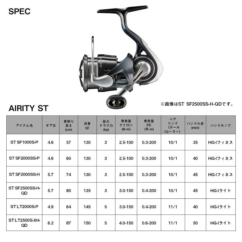 DAIWA（ダイワ） エアリティST SF2000SS-H / スピニング リール : 釣具