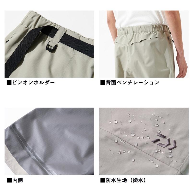 ダイワ　レインマックス　リップストップショートパンツ ブラック XL DAIWA（釣り） ダイワ DR-5025P RAINMAX リップストップショートパンツ