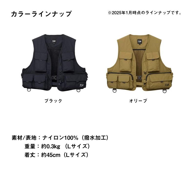 ダイワフィッシングベスト DV-3425 Lサイズ 楽天市場】ダイワ フィッシングベスト ブラック 釣り用 ベスト
