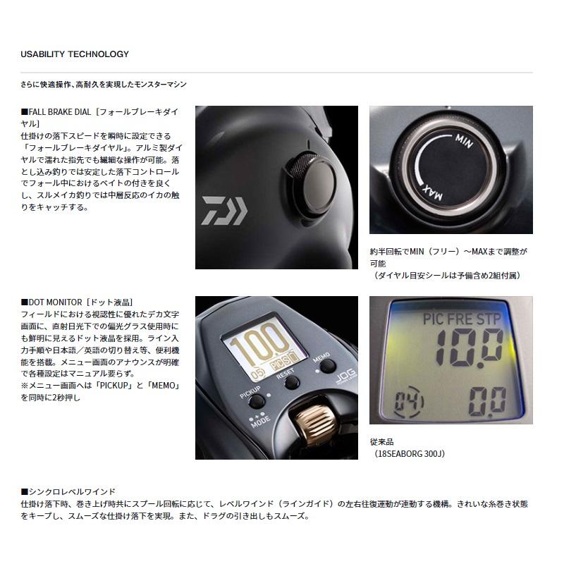 DAIWA（ダイワ） 21 シーボーグ 300J 3号糸付 / 電動リール 右巻き