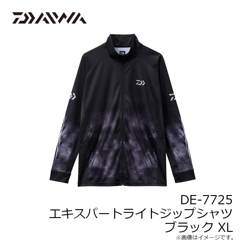 DAIWA（ダイワ） DE-7725 エキスパートライトジップシャツ ブラック XL