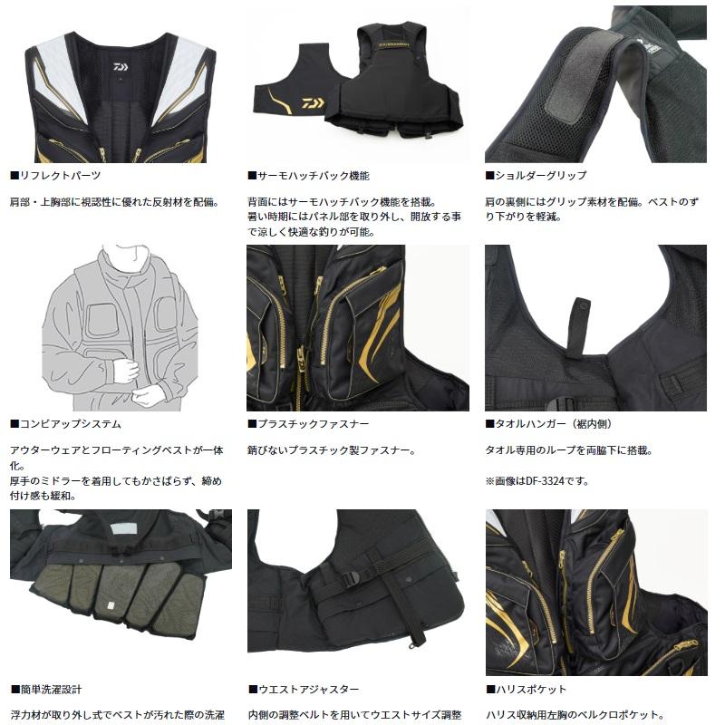 ダイワ DF-3025T トーナメント バリアテック サイバーフロート ホワイト Mの画像