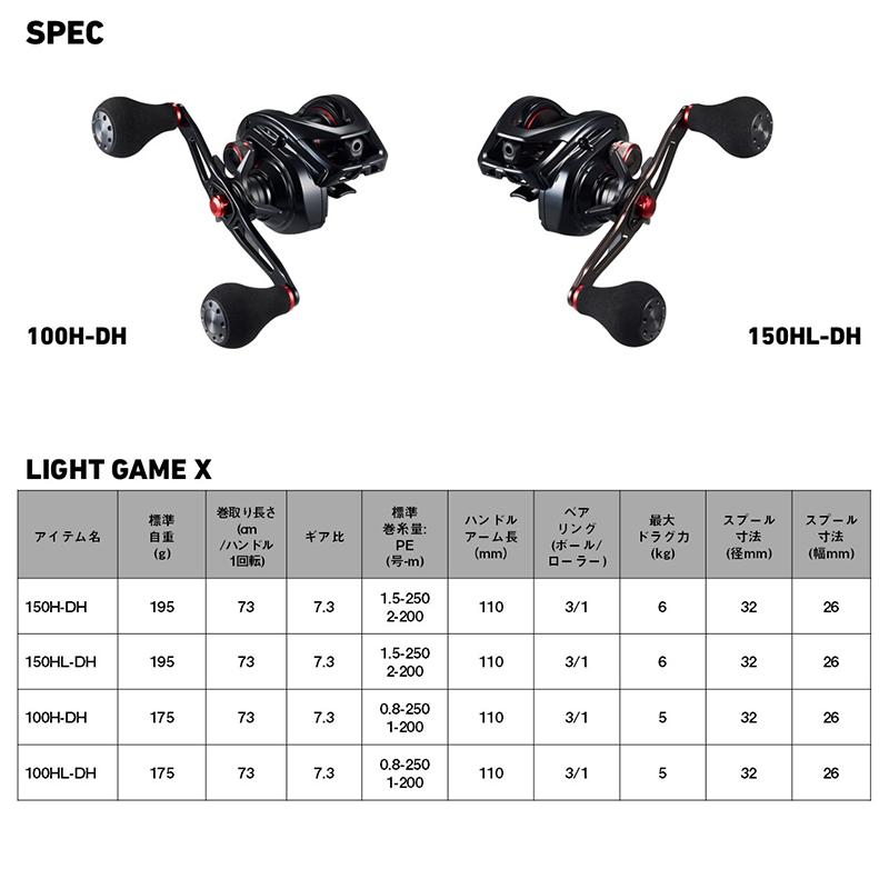 DAIWA（ダイワ） ライトゲーム X 100HL-DH / カワハギ タイラバ