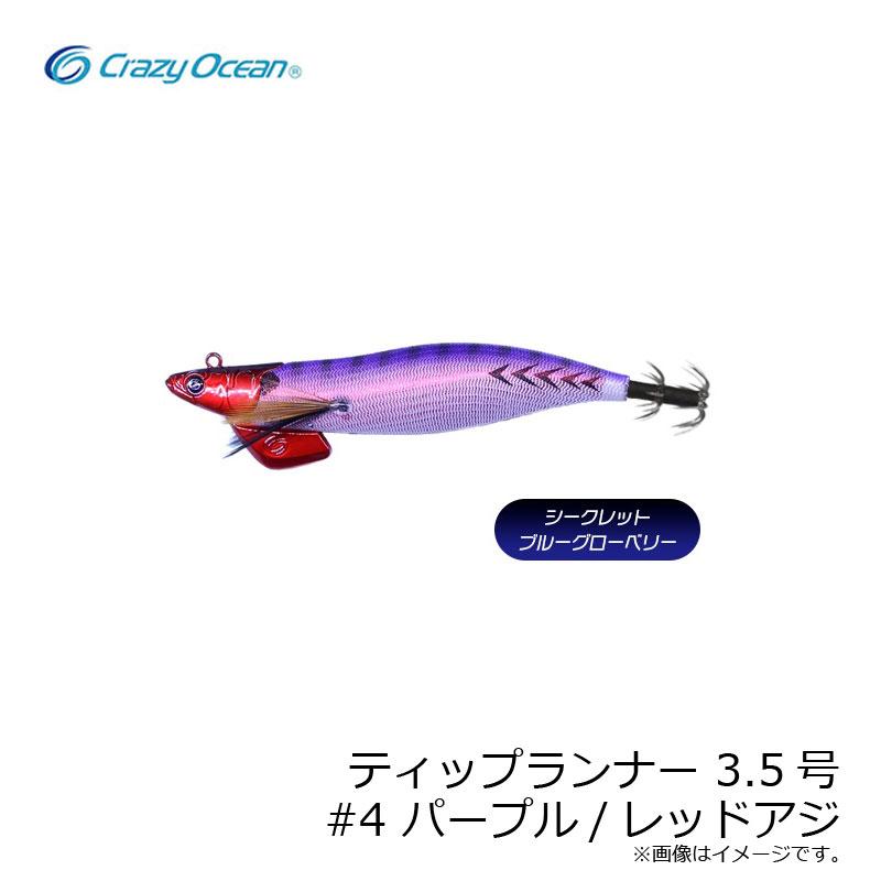 クレイジーオーシャン ティップランナー 3.5号 #4 パープル/レッドアジ