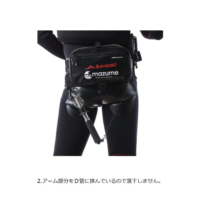 オレンジブルー MZBK-328 mazume×AIMS Wet Style Waist Bag ブラック