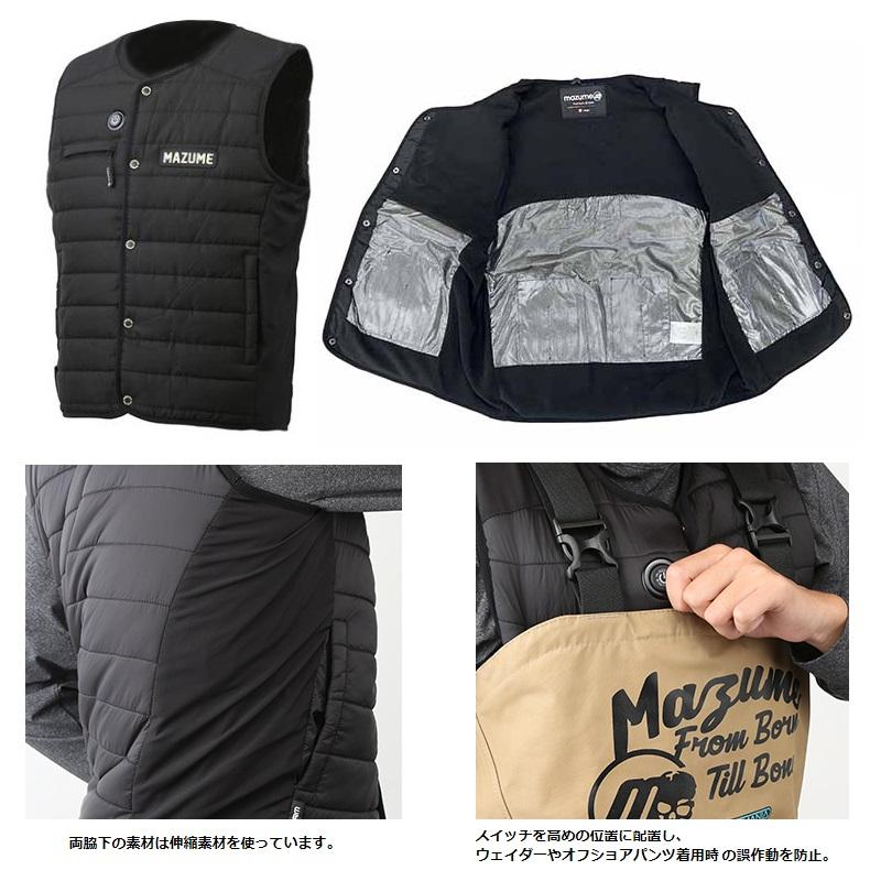 マズメ　ヒートベスト　オレンジブルー　mzfw 732　L オレンジブルー MZFW-732 MZヒーターベスト L ブラック : 釣具のFTO