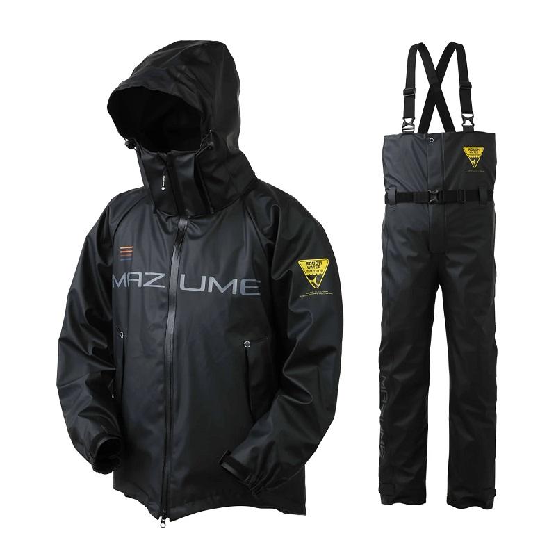 mazume レインウェア Lサイズ 青 オレンジブルー MZRS-884 mazume ROUGH WATER レインスーツ ブラック