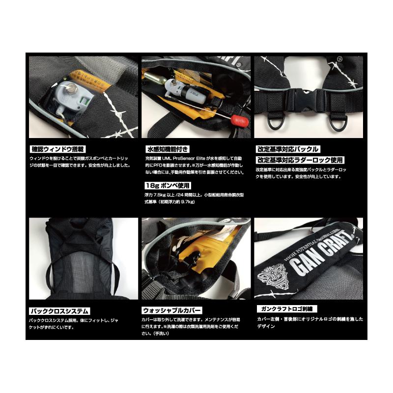 ガンクラフト GAN 2220RSE インフレータブルライフジャケット #03