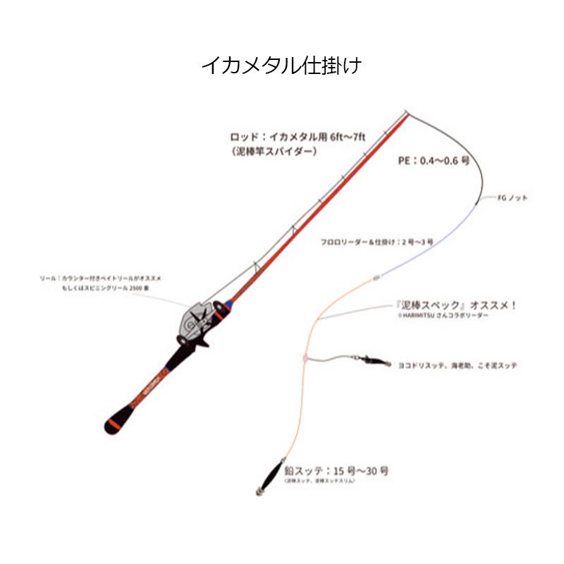 ジークラック 泥棒竿スパイダー DORO-B603L 唐草イエロー