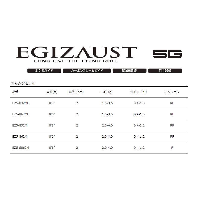 Major Craft（メジャークラフト） エギゾースト 5G EZ5-S862M : 釣具の