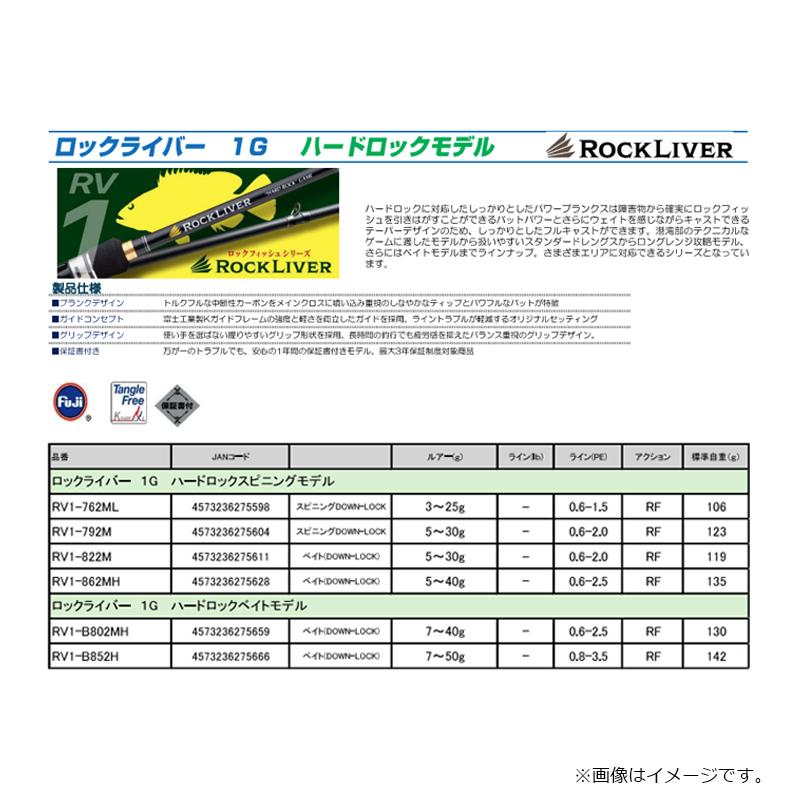 メジャークラフト ロックライバー 1G ハードロック RV1-762MLの画像
